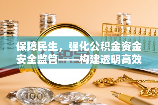 项城保障民生，强化公积金资金安全监管——构建透明高效的管理体系